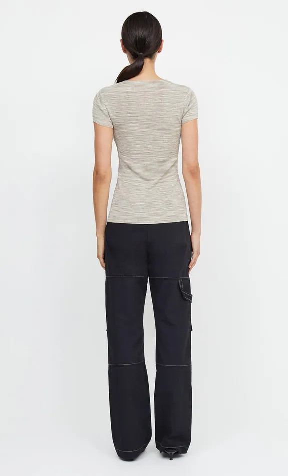 Woman Bec Bridge Short Sleeve TILDA SHORT SLEEVE KNIT TOPFINAL SALE 8211 NO RETURNS Taupe Marle Woman Bec Bridge Short Sleeve TILDA SHORT SLEEVE KNIT TOPFINAL SALE 8211 NO RETURNS Taupe Marle