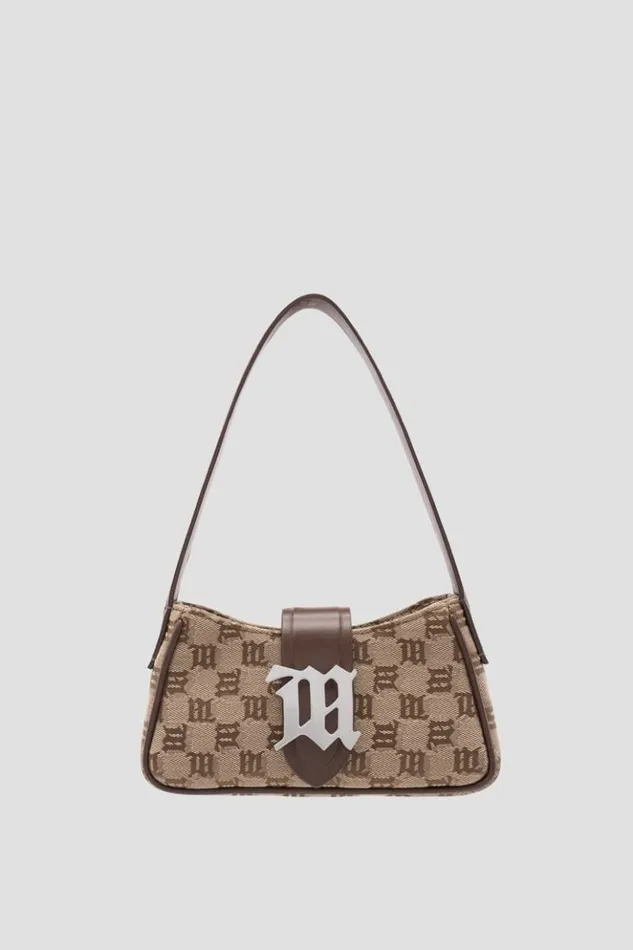 Women Bags MISBHV Jacquard Monogram Shoulder Bag Mini Biscotto