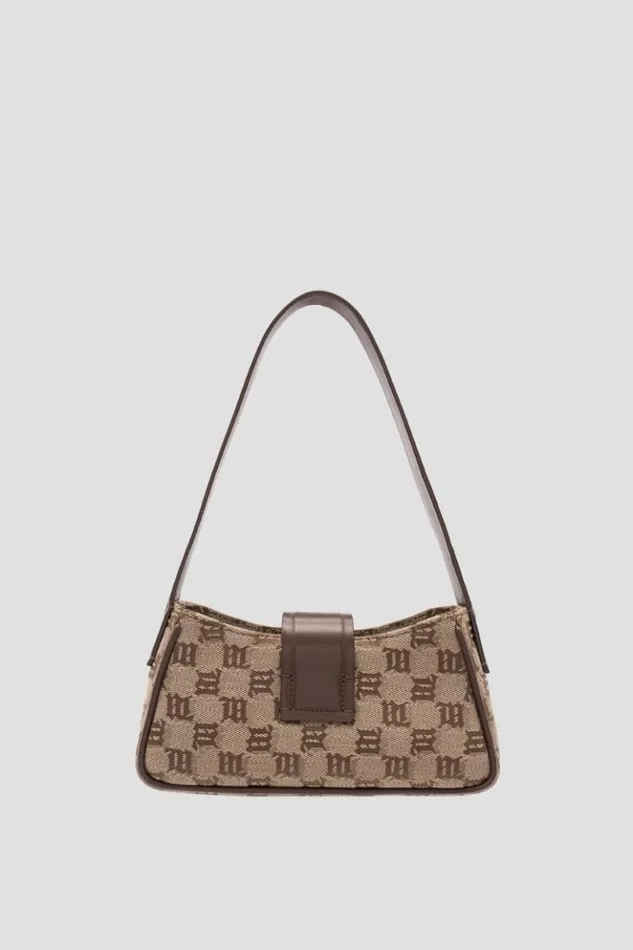 Women Bags MISBHV Jacquard Monogram Shoulder Bag Mini Biscotto