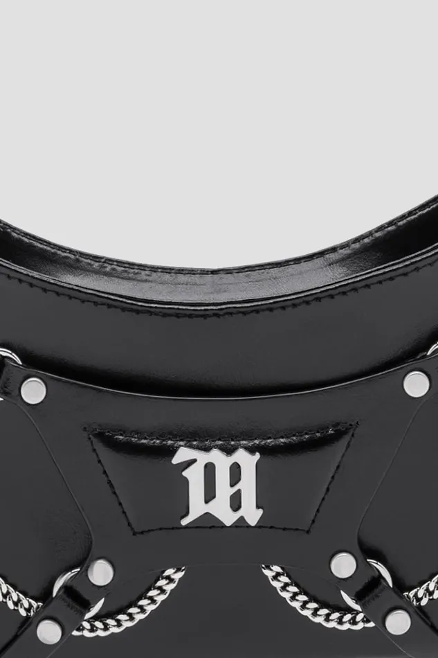Women Bags MISBHV Leather Fetish Shoulder Bag Black