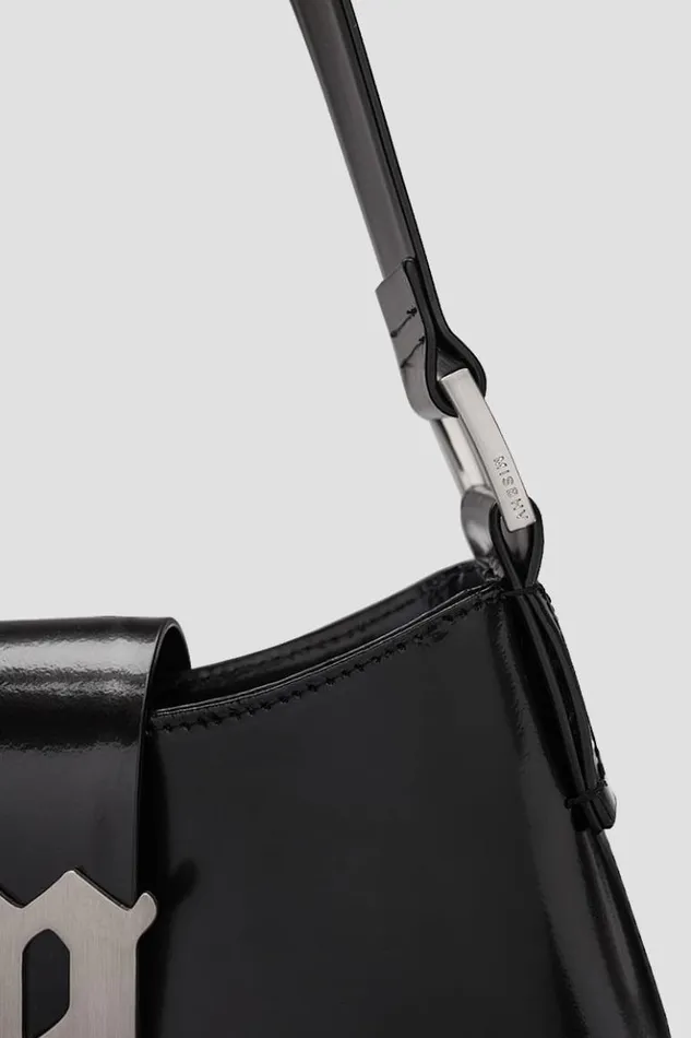 Women Bags MISBHV Leather Shoulder Bag Medium Black