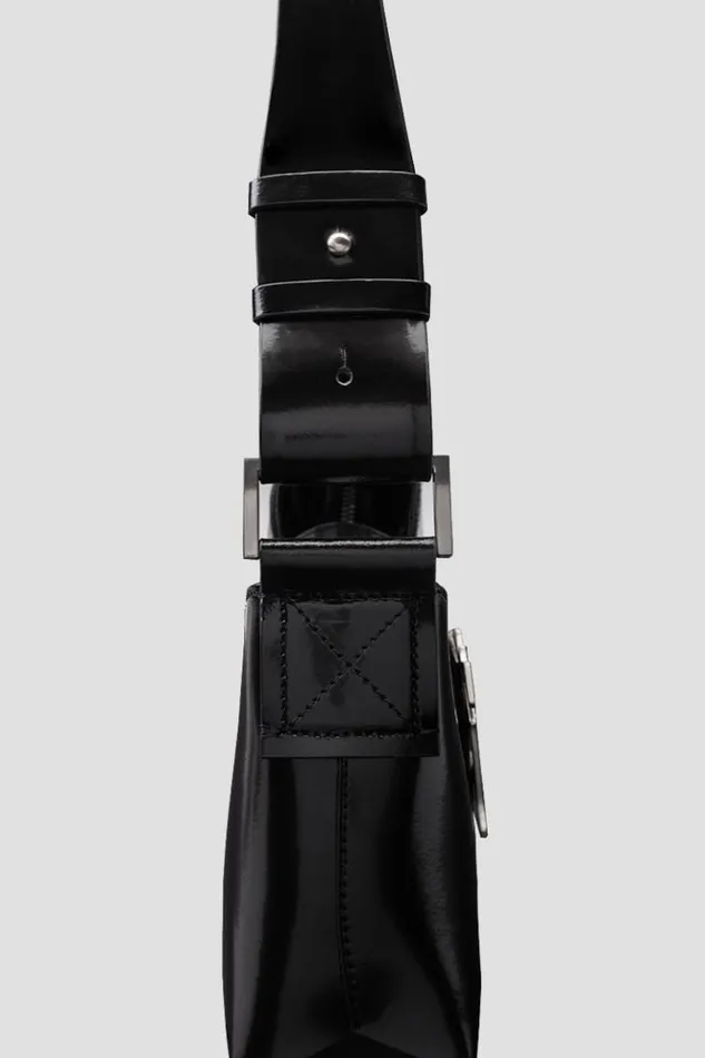 Women Bags MISBHV Leather Shoulder Bag Medium Black