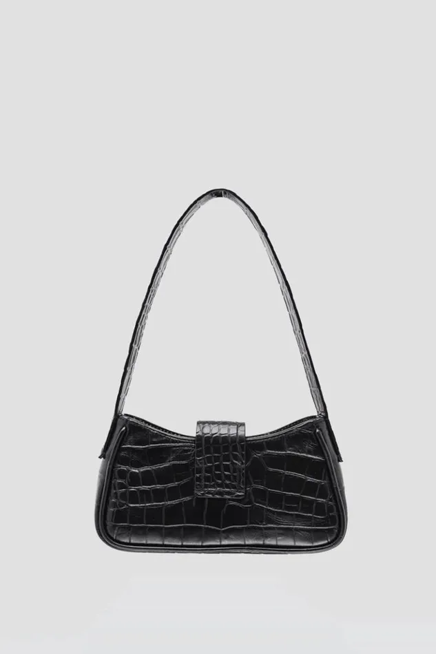 Women Bags MISBHV Leather Shoulder Bag Mini Croco Croco Black