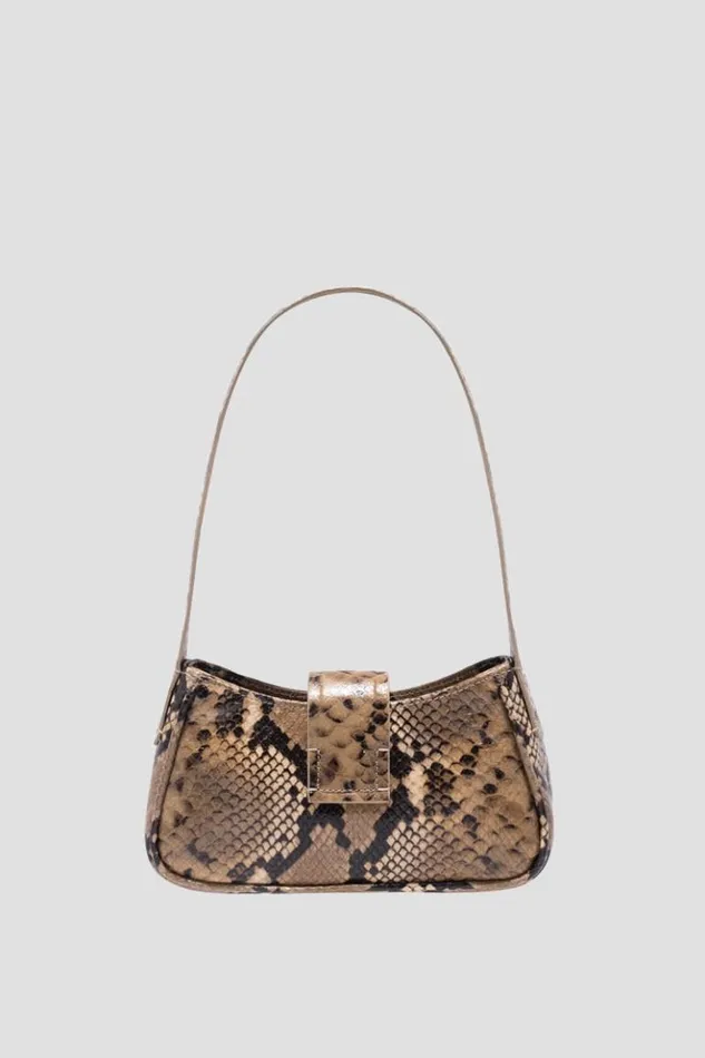 Women Bags MISBHV Leather Shoulder Bag Mini Snakeskin Snakeskin Beige