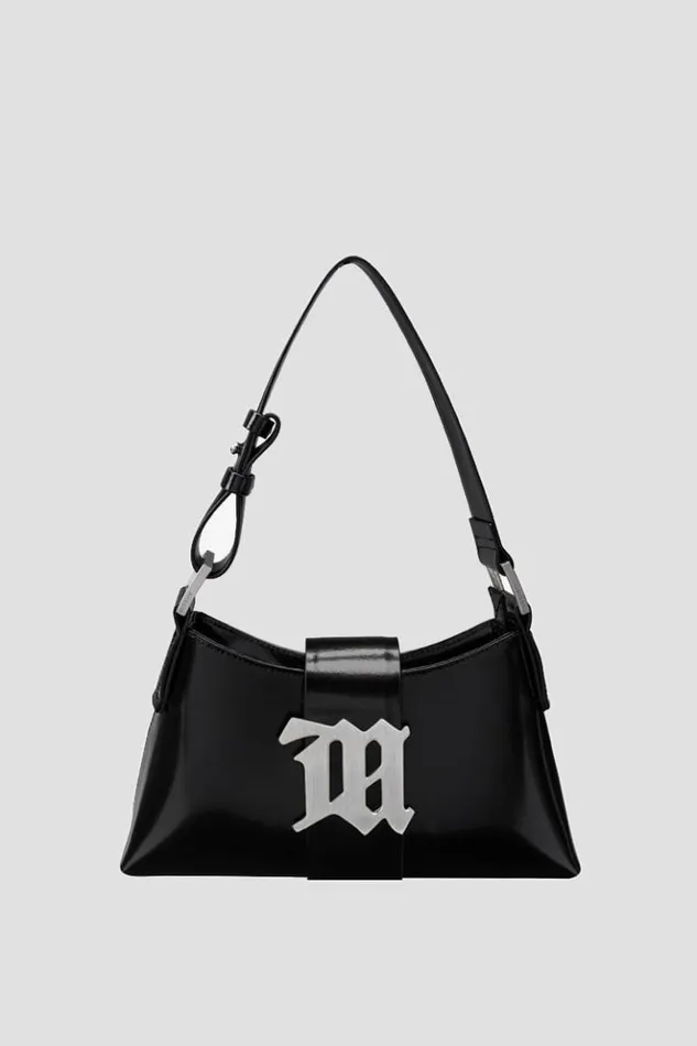Women Bags MISBHV Leather Shoulder Bag Small Black
