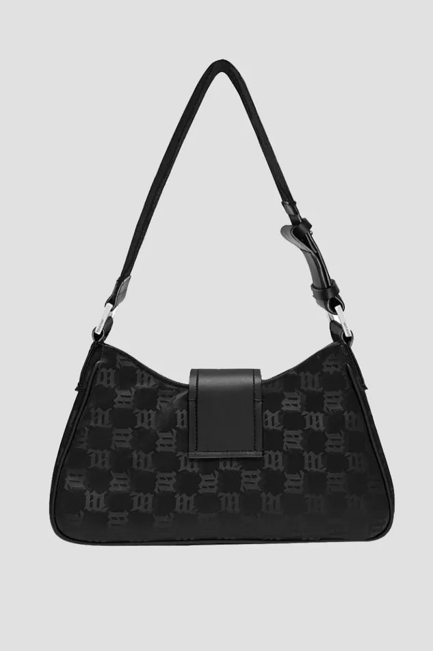 Women Bags MISBHV Nylon Monogram Shoulder Bag Medium Black