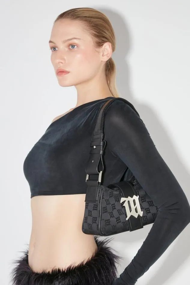 Women Bags MISBHV Nylon Monogram Shoulder Bag Small Black