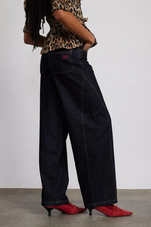 Women Bottoms Damson Madder Dion Jean 8211 Dark Indigo