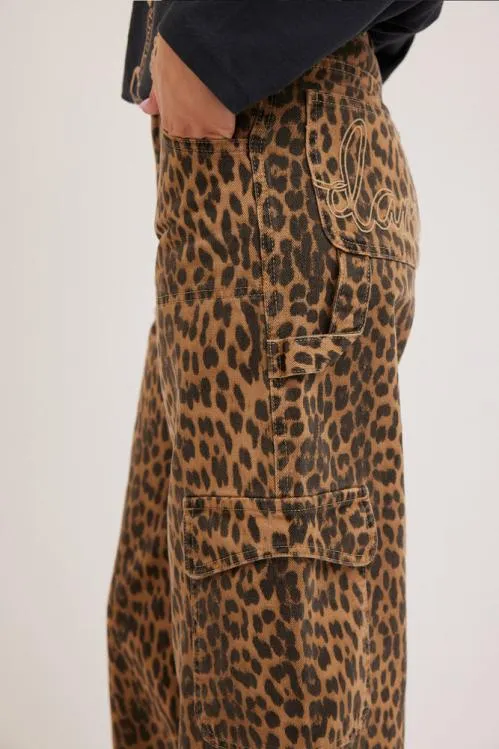 Women Bottoms Damson Madder Dion Jean 8211 Leopard Cargo