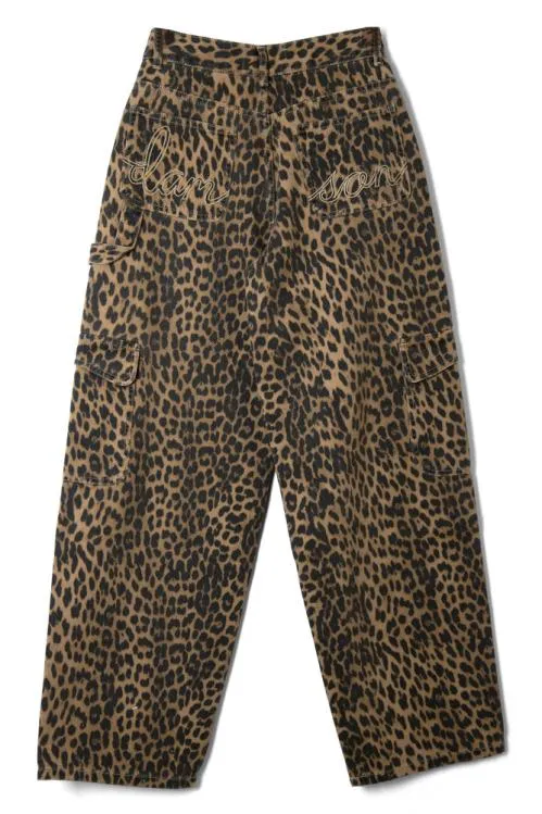 Women Bottoms Damson Madder Dion Jean 8211 Leopard Cargo