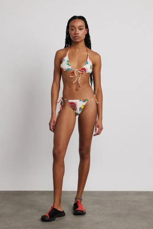 Women Bottoms Damson Madder Tie Side Bikini Bottom 8211 Fruit Labels