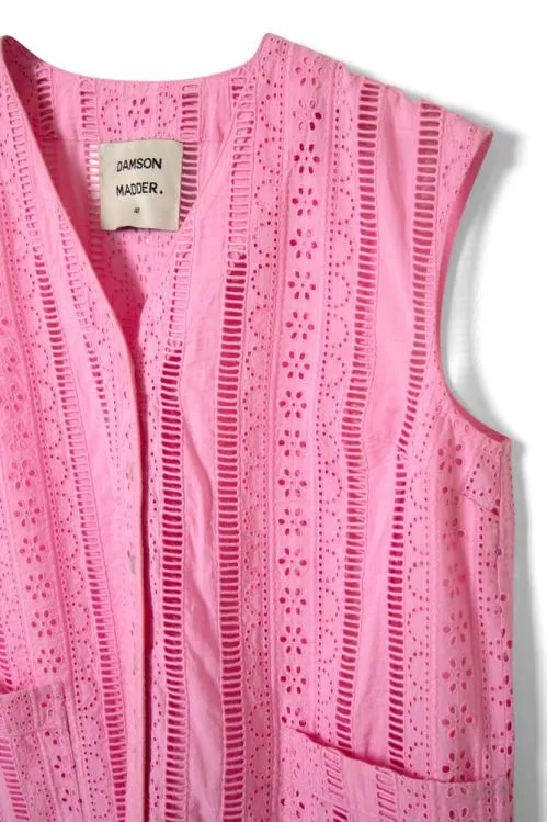 Women Coords Damson Madder Alys Vest 8211 Pink Broderie