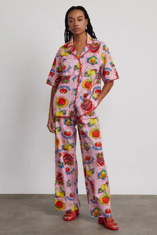 Women Coords Damson Madder Chlo Shirt 8211 Fruit Labels