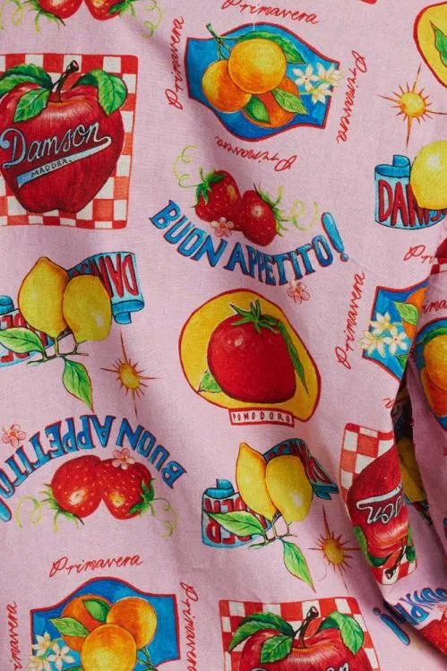 Women Coords Damson Madder Chlo Shirt 8211 Fruit Labels