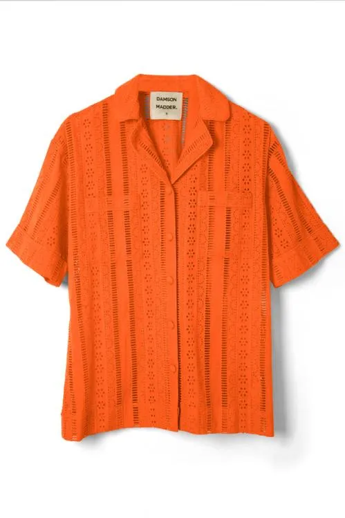 Women Coords Damson Madder Chlo Shirt 8211 Orange Broderie