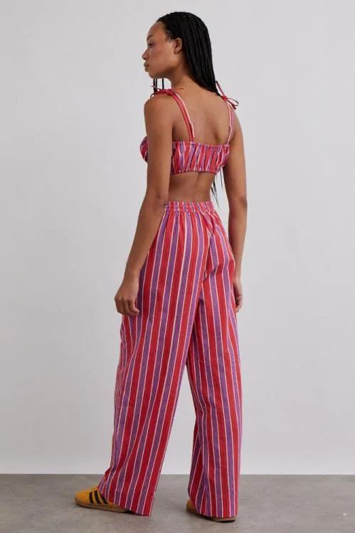 Women Coords Damson Madder Chlo Trousers 8211 Red Stripe