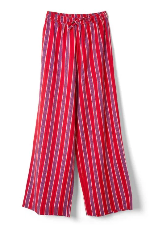 Women Coords Damson Madder Chlo Trousers 8211 Red Stripe