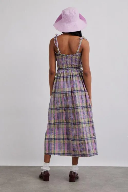 Women Coords Damson Madder Hettie Midi Dress 8211 Cindy Check