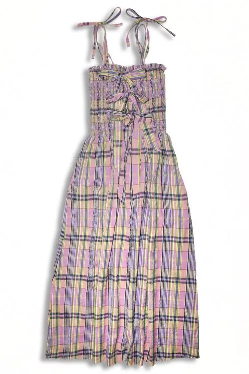 Women Coords Damson Madder Hettie Midi Dress 8211 Cindy Check