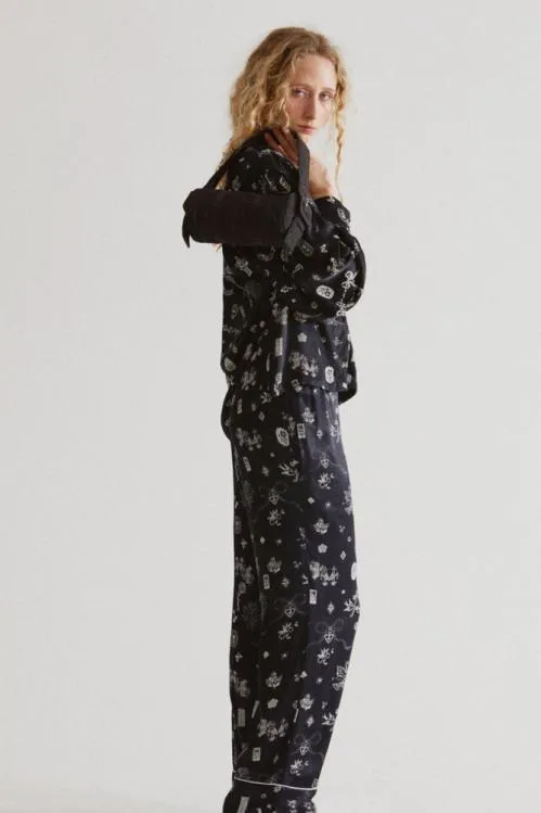 Women Coords Damson Madder Joni Pants 8211 Symbol Print