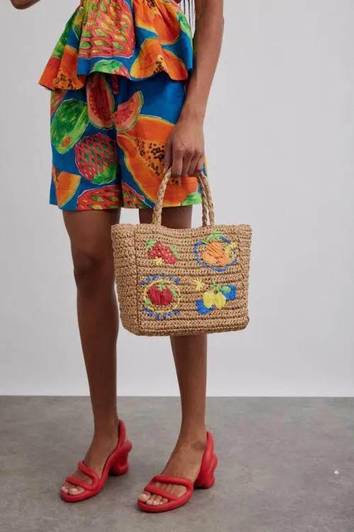 Women Coords Damson Madder Pull On Shorts 8211 Papaya Print