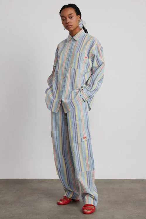 Women Coords Damson Madder Sicily Rocket Cargo Trousers 8211 Multi Stripe