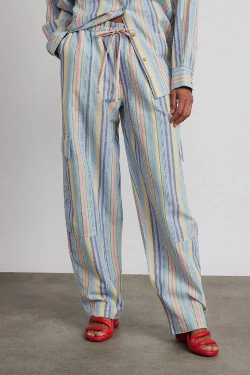 Women Coords Damson Madder Sicily Rocket Cargo Trousers 8211 Multi Stripe