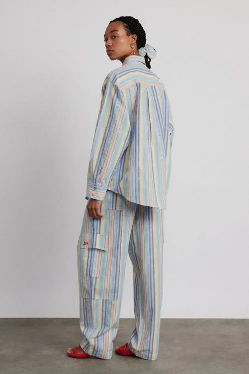 Women Coords Damson Madder Sicily Rocket Cargo Trousers 8211 Multi Stripe