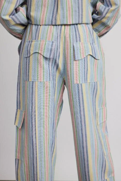 Women Coords Damson Madder Sicily Rocket Cargo Trousers 8211 Multi Stripe