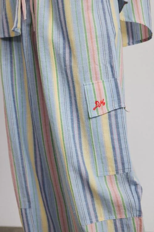 Women Coords Damson Madder Sicily Rocket Cargo Trousers 8211 Multi Stripe
