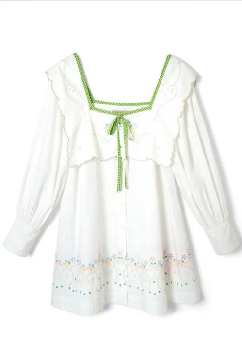 Women Dresses Damson Madder Mala Mini Dress 8211 Floral Embroidery