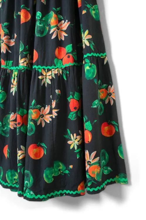 Women Dresses Damson Madder Pia Midi Dress 8211 Apple Print