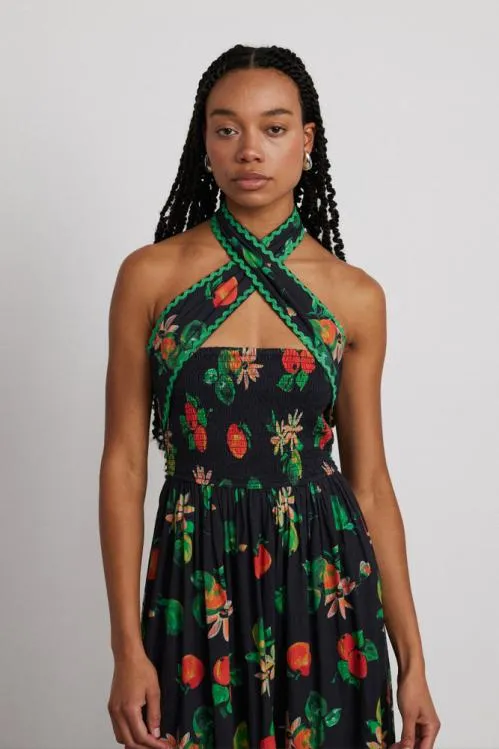 Women Dresses Damson Madder Pia Midi Dress 8211 Apple Print