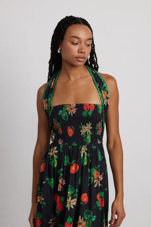 Women Dresses Damson Madder Pia Midi Dress 8211 Apple Print