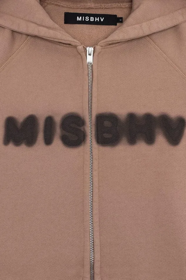 Women Hoodies and Sweats MISBHV Community Zipped Hoodie Vintage Brown