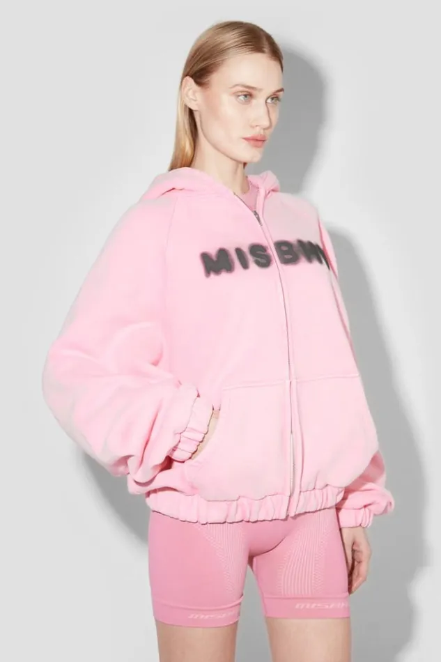 Women Hoodies and Sweats MISBHV Community Zipped Hoodie Vintage Pink