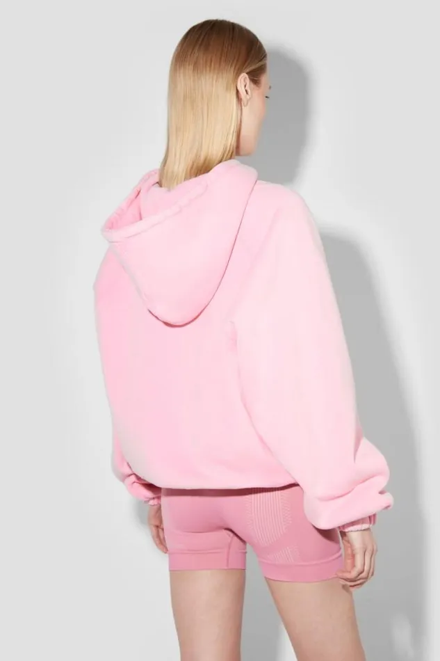 Women Hoodies and Sweats MISBHV Community Zipped Hoodie Vintage Pink