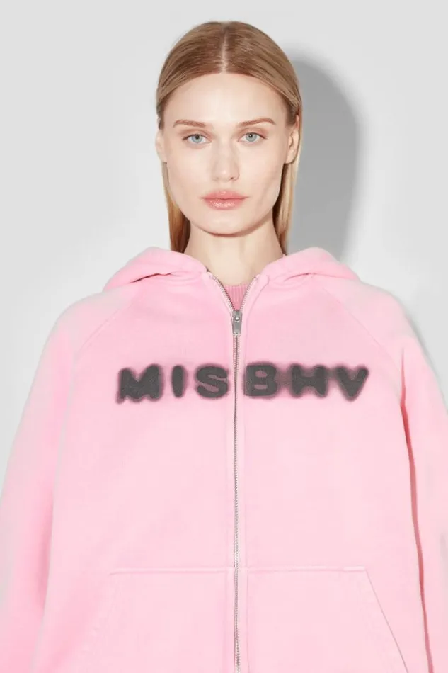 Women Hoodies and Sweats MISBHV Community Zipped Hoodie Vintage Pink