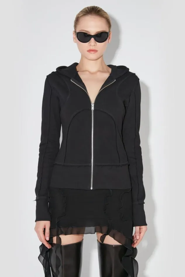 Women Hoodies and Sweats MISBHV X Hoodie Zipped Black