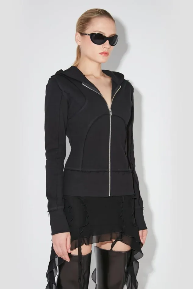 Women Hoodies and Sweats MISBHV X Hoodie Zipped Black
