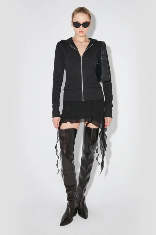 Women Hoodies and Sweats MISBHV X Hoodie Zipped Black