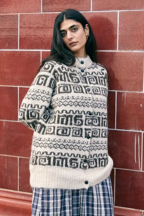 Women Knitwear Damson Madder Dickson Blouson Cardi