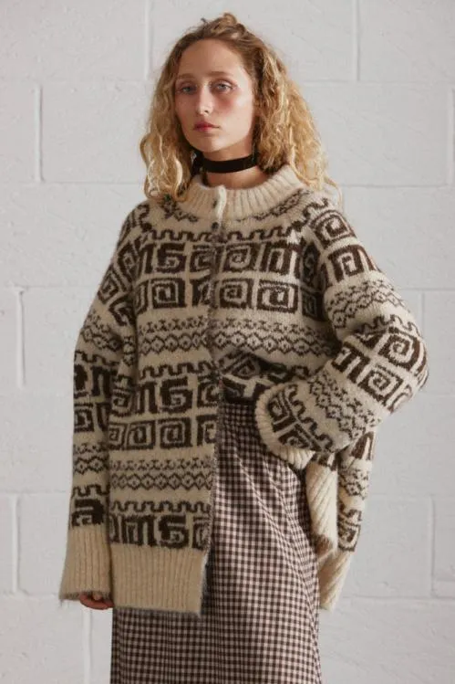 Women Knitwear Damson Madder Dickson Blouson Cardi