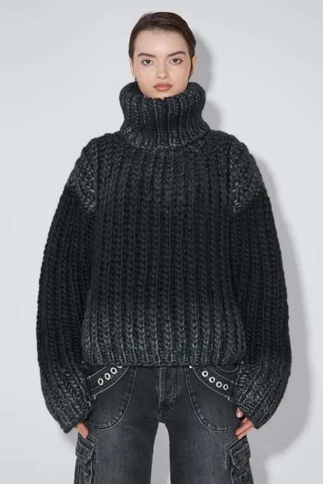 Women Knitwear MISBHV Bulky Wax Sweater Black