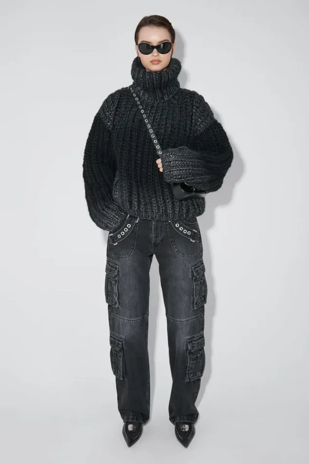 Women Knitwear MISBHV Bulky Wax Sweater Black