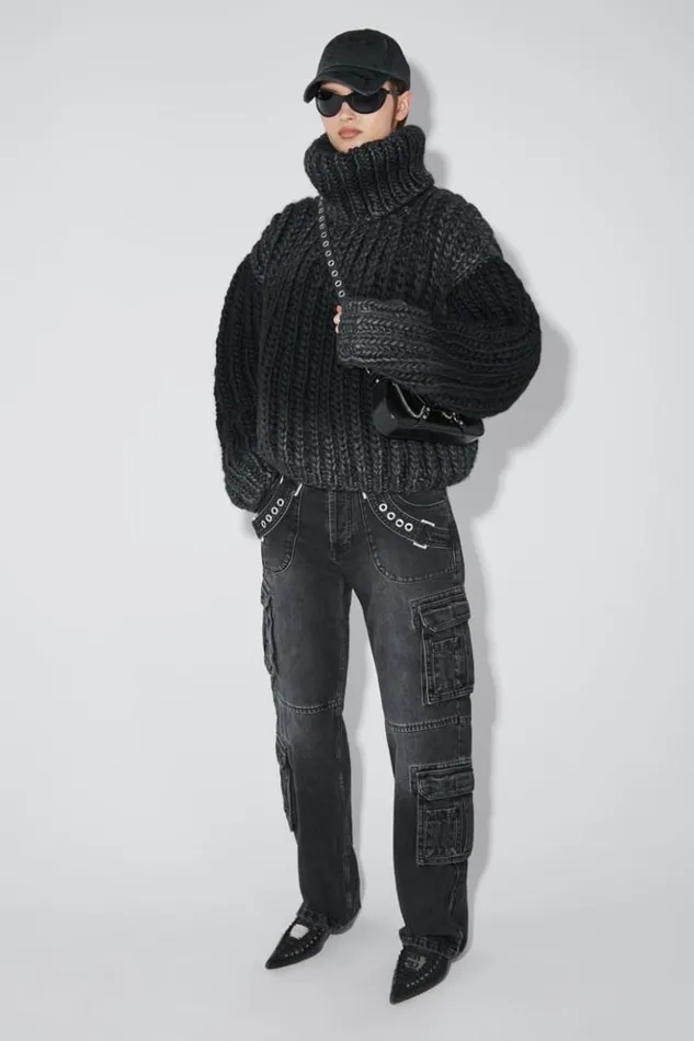 Women Knitwear MISBHV Bulky Wax Sweater Black