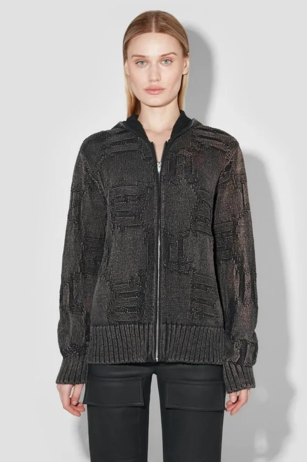 Women Knitwear MISBHV Monogram Knitted Hoodie Black