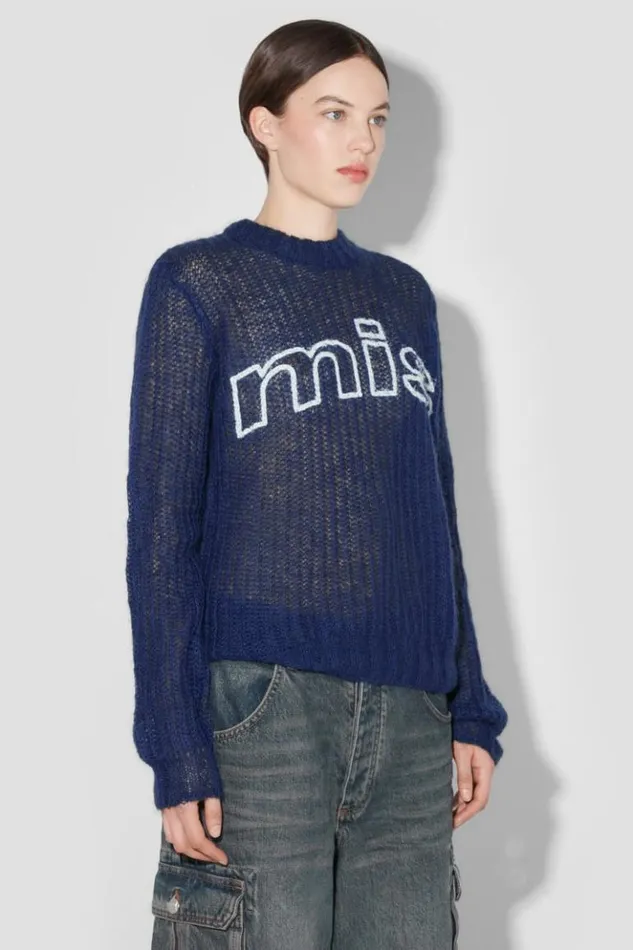 Women Knitwear MISBHV Unbrushed Mohair Open Knit Navy