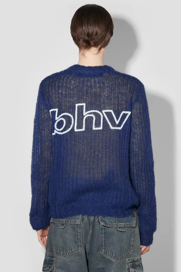 Women Knitwear MISBHV Unbrushed Mohair Open Knit Navy