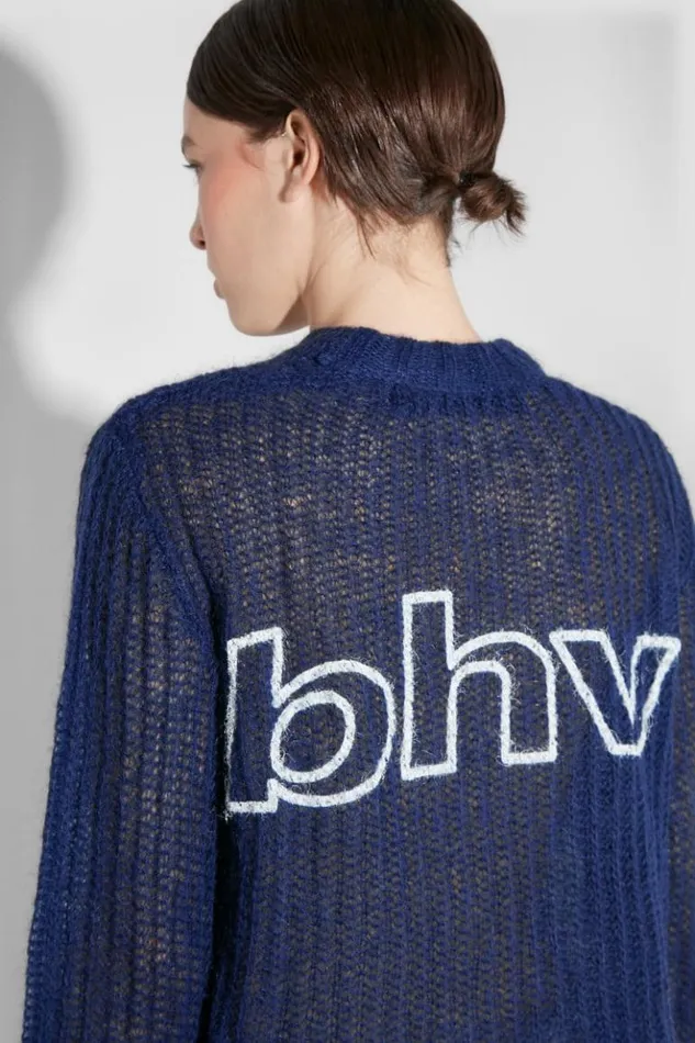 Women Knitwear MISBHV Unbrushed Mohair Open Knit Navy